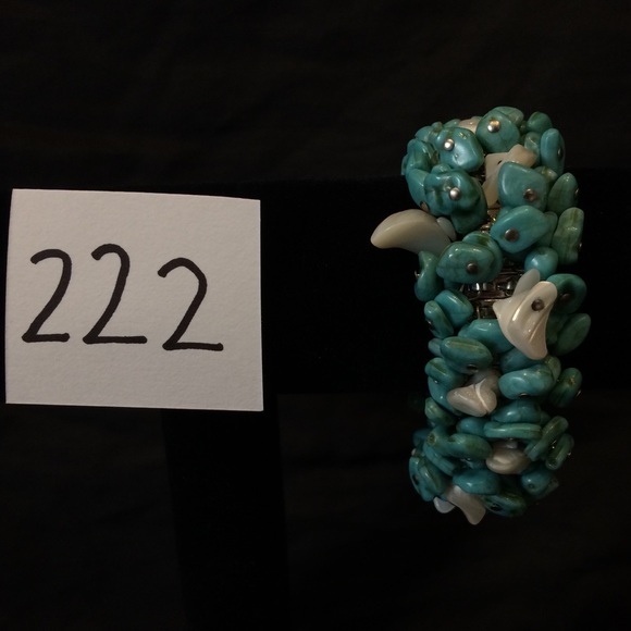 Vintage stuning turquoise/mother of pearl bracelet - Picture 5 of 5